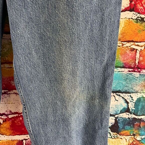 VINTAGE Y2K Levi's 550 Jeans Women 14 Mis M Relaxed Fit Tapered Leg Blue Denim L - Picture 9 of 9